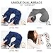 1Easylife Travel Pillow, Inflatable Neck Support Pillow Travel Cushion 10s World Fastest Flight Pillow with 2 Airbags, Blue