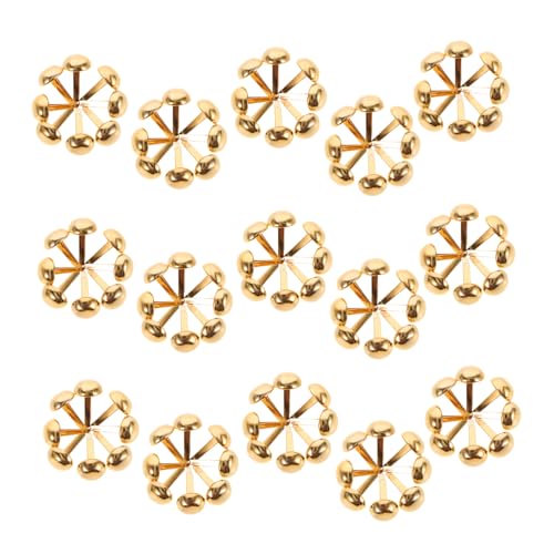 Angoily 100Pcs Metal Brads Mini Round Fasteners for DIY Crafts Stylish Mushroom Design Versatile Decorative Pins for Scrapbooking Clothing Sofa Decor Easy to Use