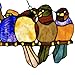 RIVER OF GOODS Stained Glass Bird Suncatcher - Handcrafted Window Hanging - 162-Piece Stained Glass Art - Vibrant Decor for Home, Office, Kitchen, and Bathroom - 24.25” L x 9.5