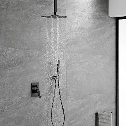 Ceiling Mounted Rain Shower System, SHAMANDA Luxury Brass Shower Faucet