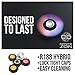 Precision Fidget Spinner By Infinite Spin - High Speed Hybrid Bearings: Perfect for ADHD, Stress Relief, Focus, Concentration, And Quitting Bad Habits: 2 To 5 Minute Spin Times: EDC (Black)