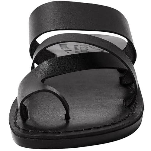 Slide Sandals Mens Leather Jerusalem Sandals Holy Land Market Men