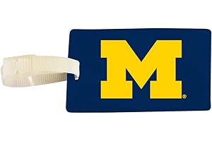 R and R Imports Michigan Wolverines Luggage Tag 2-Pack Officially Licensed Collegiate Product