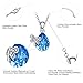 NEEMODA Blue Crystal Necklace for GirlsTeardrop Pendant Fashion Jewelry Gift for Her Birthday Anniversary Valentines Mothers Day Butterfly
