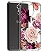 BAISRKE LG Stylo 3 Case, LG Stylo 3 Plus Case, LG Stylus 3 Case with Flowers Slim Shockproof Clear Soft Flexible TPU Back Cove for LG Stylo 3/Stylo 3 Plus/LG LS777 [Purple Pink]