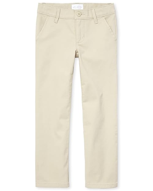 The Children's Place Girl's Bootcut Chino Pants, Bisquit, 5