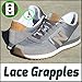 4 Grapples - LACE GRAPPLES for 1 Pair of Shoes - No Tie Shoelace Anchor System