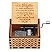 You are My Sunshine Wood Music Boxes,Laser Engraved Vintage Wooden Sunshine Musical Box Gifts for Girlfriend,Boyfriend,Family Friends,On Birthday,Festival (Dad to Daughter)