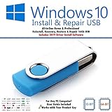 Windows 10 USB Bootable Tool - Fix Reinstall Recovery Repair Install Boot -Any PC 32 & 64 Bit Pro & Home with 2019 Drivers Installation