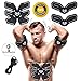 Abs Stimulator Rechargeable Muscle Trainer Ultimate Abs Stimulator Ab Stimulator Men Women Abdominal Work Out Ads Power Fitness Abs Muscle Training Gear ABS Workout Equipment Portable USB Charger