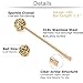 Jstyle 6Pcs 14G Stainless Steel Industrial Barbell Earrings CZ Cartilage Helix Tragus Piercing Body Jewelry