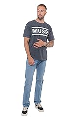 Muse T Shirt Band Logo Official Mens Dye Wash Black
