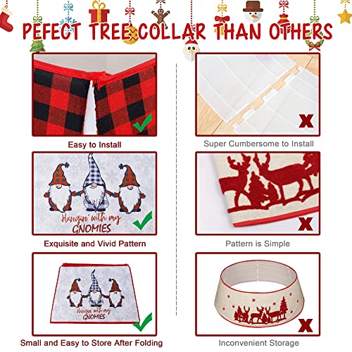 Juegoal Christmas Tree Collar, 32 Inch Gnome Hexagon Christmas Tree