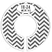 Baby Closet Size Dividers, Dark Gray, Set of 6 Organizers, Stripe, Chevron