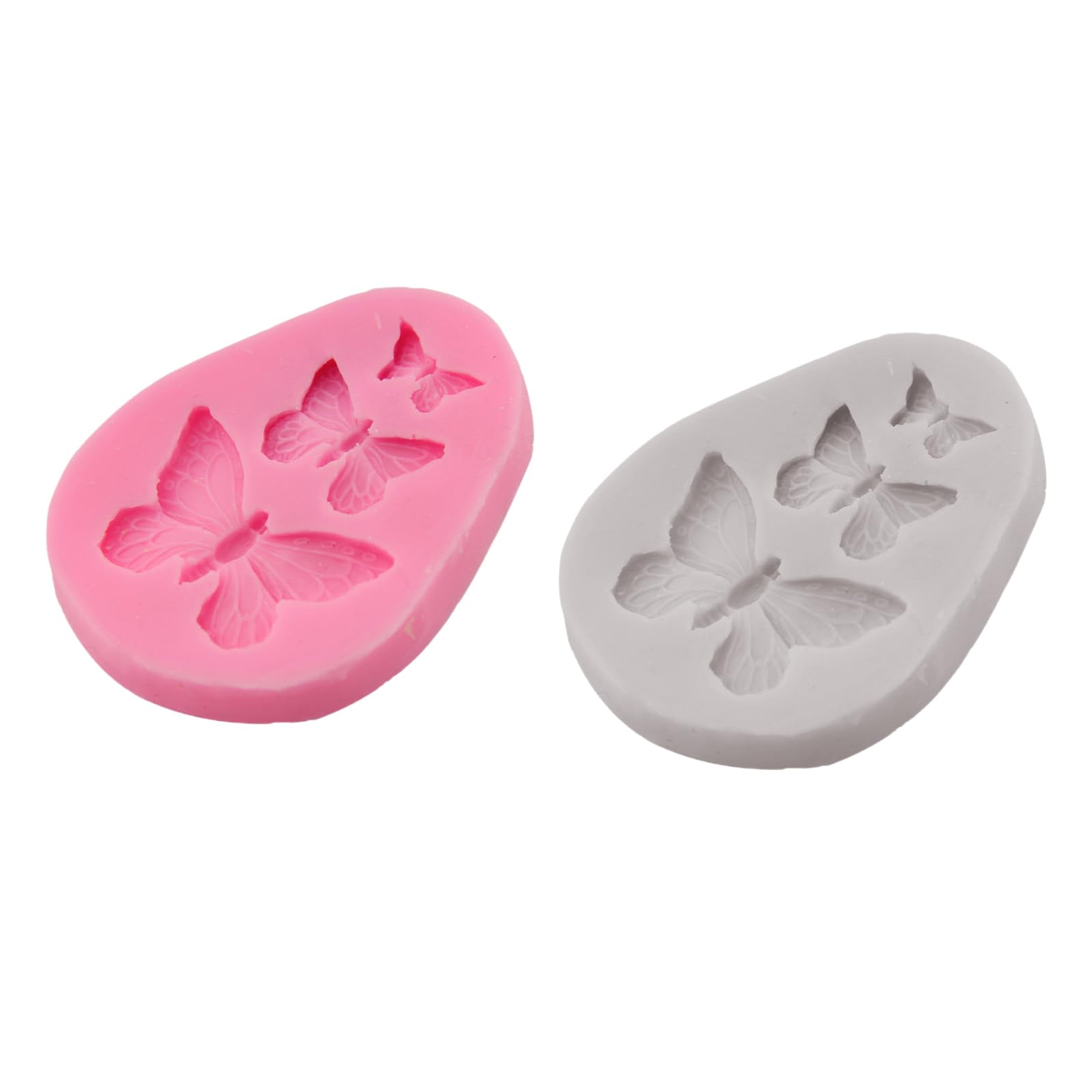 Acpetdr Butterfly Molds Silicone 2PCS Mini Butterfly Cake Baking Mold Decoration Fondant Chocolate Candy