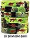 Gypsy Jade's Dinosaur World Jurassic Style Silicone Wristbands - Set of 24 Camouflage Dino Bands (24 Camo Bands)
