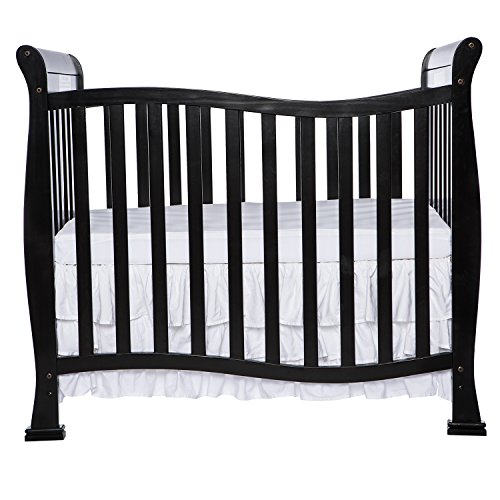 Dream On Me Violet 4 in 1 Convertible Mini Crib, Black