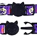 Frienda 4 Pieces Halloween Cat Collars Adjustable Breakaway Cat Collars with Bell Includes Pumpkin Ghost Cobweb Patterns for Halloween Party Cat Grooming Accessories