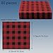 Aneco 80 Pack Red and Black Plaid Papers Napkins Luncheon Napkins for Wedding, Party, Birthday, Dinner, Lunch with 3 Layers, 6.5 by 6.5 Inches