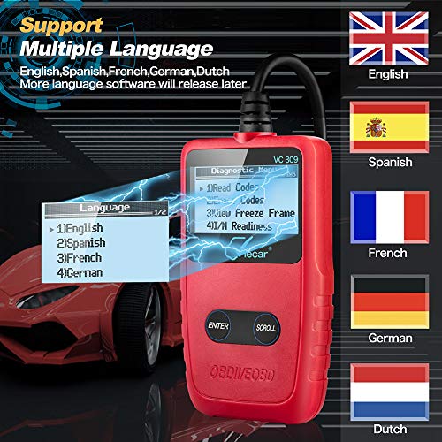 AUTDER OBD2 Scanner OBDII Code Scanner Tool for Auto Car Engine Fault Code Reader OBD-II/EOBD Diagnostic Code Scanner - Thumbnail 4