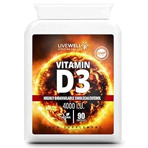 Vitamin D3 4000 IU | 90 Easy to Swallow Capsules | Bioavailable Cholecalciferol | Maximum Strength | Support Immune…