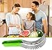 Summer Sale Save $7.77 - Watermelon Slicer Knife & Melon Fruit Cutter Tool For Effortless Slicing, Carving & Coring With Stainless Steel Blades & Non-Slip Grip Handle & Good For Cantaloupe & Cake Too