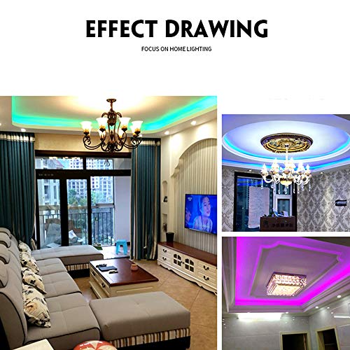 gdfh LED Strip Lights, 3528 SMD RGB Color Changing Flexible LED Tape Light Kit with 44 Key IR Remote Controller for Room, Bedroom Kitchen TV Decor Lighting 1m