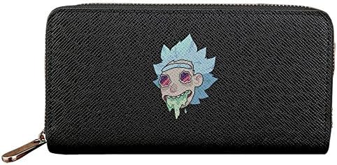 HunnXD Men's Rick And Morty PU Leather Zipper Wallets