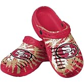 FOCO Mens NFL Team Logo Tie-dye Garden Water Sandals Shoes Slipper Clogs with Strap
