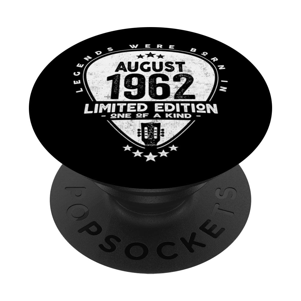 Legends Were Born In August 1962 - Guitar PopSockets Swappable PopGrip