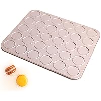Macaron Cake Pan, 30-Cavity Non-Stick Macaron Biscuits Cookie Bakeware for Oven Baking, Professional Grade Nonstick…