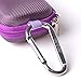 Case Star Rectangle-Shaped Hard EVA Case Bag and Silver Color Climbing Carabiner for Belkin Speaker and Headphone Splitter Earphone Headset MP3/MP4 Bluetooth Earbuds with Mesh Pocket, Zipper Enclosure, and Durable Exterior with Case Star Cost-free Velvet Cell Phone Bag (Rectangular Case - Light Purple)