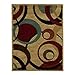 Ottomanson Royal Collection Contemporary Abstract Circle Jute Back Area Rug, 7'10