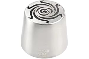 Extra Large Russian Piping Tip, Stainless Steel Flower Piping Tips Floral Icing Nozzles for Cake Decorating, Frosting, Cream 