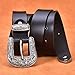 TALLEFFORT Ladies Vintage Western Leather Belts for Women Genuine Leather Belt