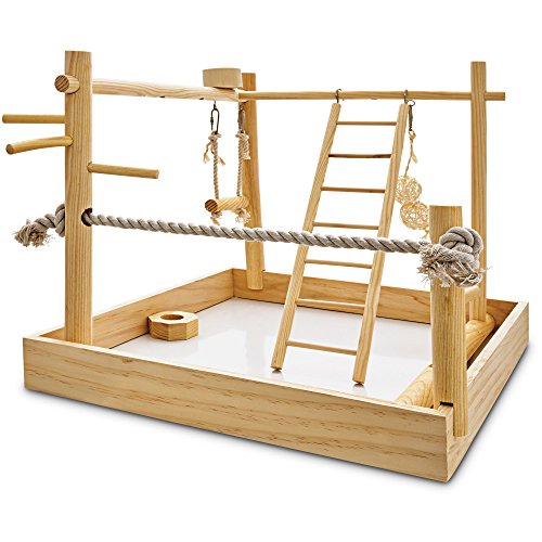 You & Me 3-in-1 Playground for Birds, 15" L X 15" W X 16" H, 15 in