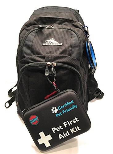 Pet First Aid Kit for Dogs & Cats | 45 Piece First Aid Bag for Pets, Animals | Perfect for Travel Emergencies with Pet First Aid Guide Book and Instructions | Certified Pet Friendly | FDA Approved