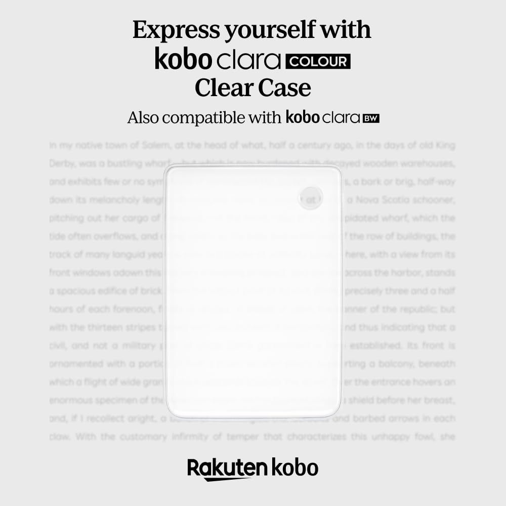 Kobo Clara Colour/BW Clear Case | Slim & Lightweight Design | Anti-Slip & Scratch Resistant | Compatible with 6” Kobo Clara Colour/BW eReader