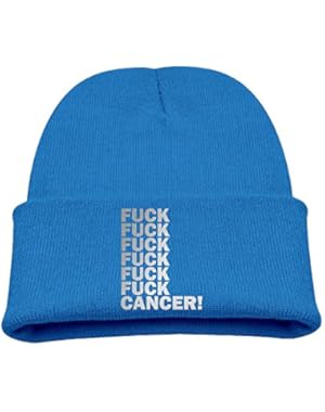 Fuck Cancer Kid's Hats Winter Funny Soft Knit Beanie Cap, Unisex