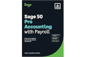 SAGE SOFTWARE Sage 50 Pro Accounting 2023 U.S. with Payroll 1-Year Subscription Small Business Accounting Software [PC Download]