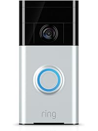 Ring Wi-Fi Enabled Video Doorbell in Satin Nickel, Works with Alexa