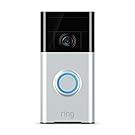 Ring Wi-Fi Enabled Video Doorbell in Satin Nickel, Works with Alexa