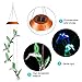 LED Solar Hummingbird Wind Chimes Outdoor - Waterproof Mobile Changing Light Color Wind Chime, Six Hummingbirds LED Wind Chimes for Home, Xmas Mom Gifts, Party, Festival Decor, Night Garden Decoration