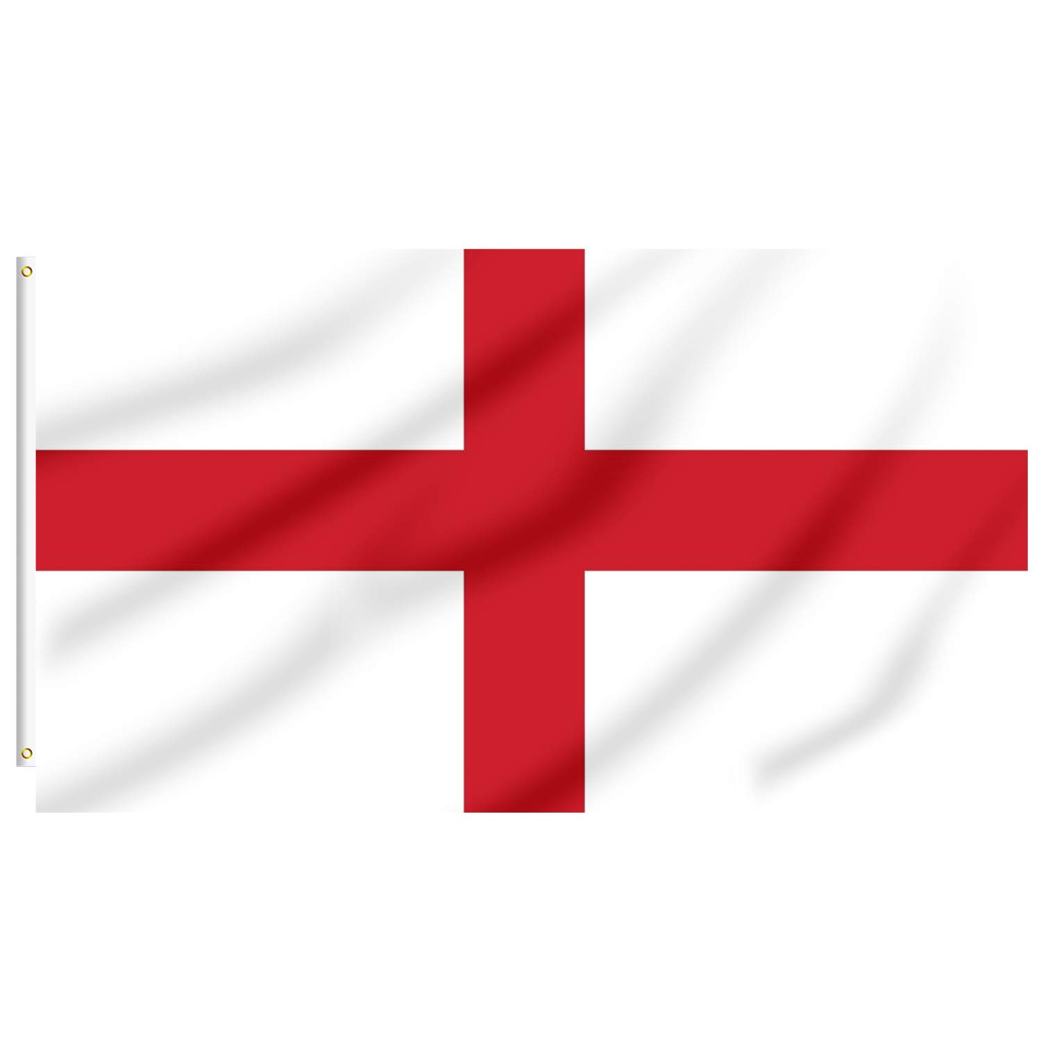 FLAGBURG England Flag - 8 ft x 5 ft (240x150cm) Large St. George's Flag with Brass Grommets for Indoors and Outdoors