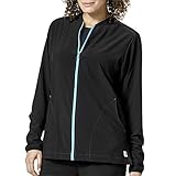 Carhartt Women's Cross-Flex Knit Mix Zip Front Jacket, Black, X-Large