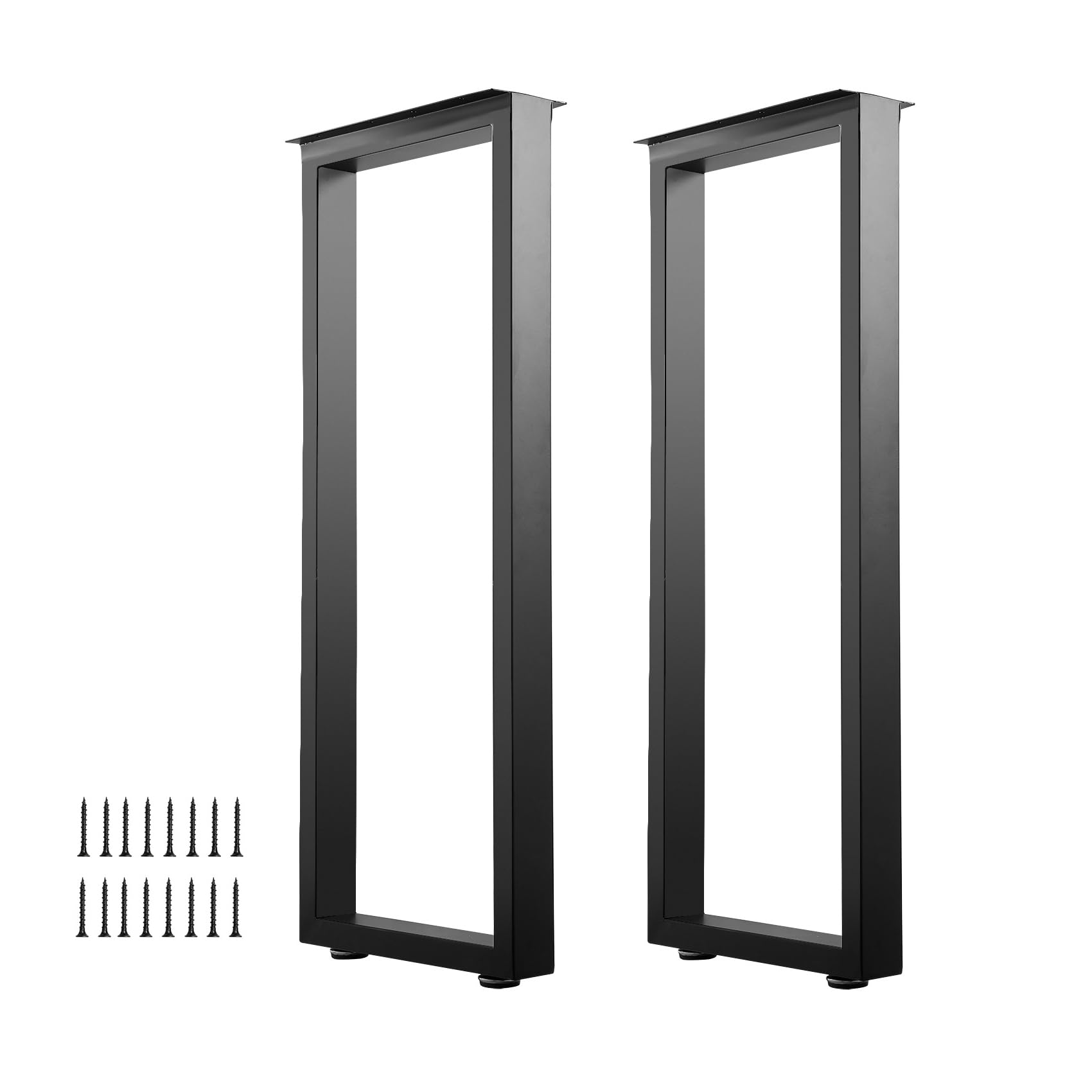 Photo 1 of ** FINAL SALE SOLD AS IS NO RETURNS VENTA FINAL VENDIDO TAL CUAL, SIN DEVOLUCIONES**

 ALLCOS 40 Inch Metal Bar Table Legs, Heavy Duty Dining Table Leg with Adjustment Feet Furniture Legs, Black, Set of 2