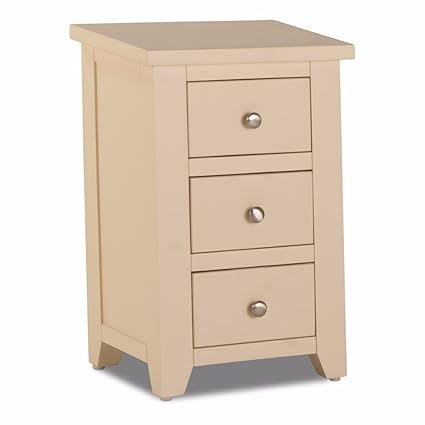 Requiredgoods Ennis Painted Pine Bedside Table 3 Drawers Heavy