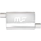 MagnaFlow Performance Exhaust Muffler 11265 | Deep Signature Sound, 4x9x18" Oval, Stainless Steel, 2.25"/2.25" Inlet/Outlet, Offset/Offset