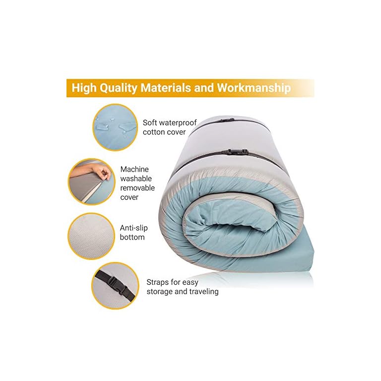 Matrix Cell Memory Foam Camping Mattress Pad, Roll Up Mattress Floor