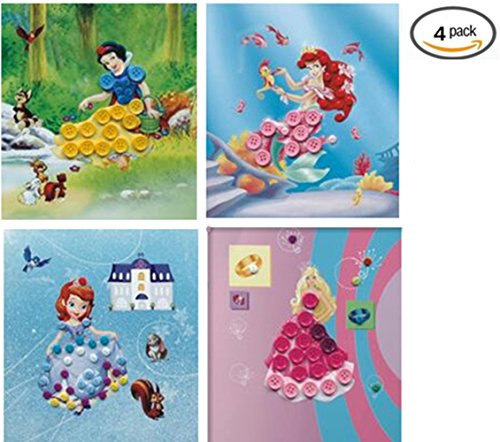 Vytung Button Painting Mosaic Sticker DIY handmade Art Kits for Kids Animal (Pack of 4) (Princess) - Thumbnail 7